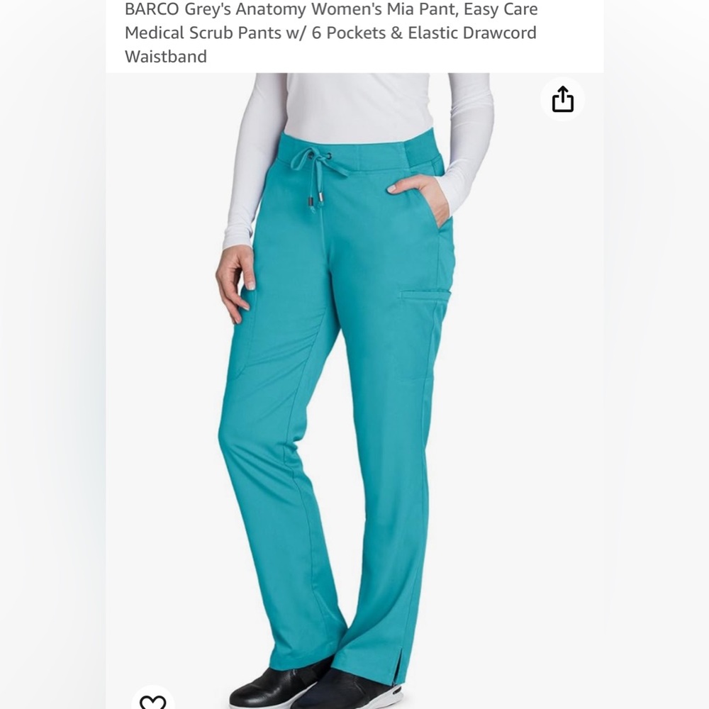 Grey's Anatomy teal scrub pants